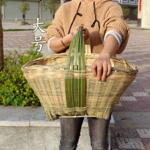 纯手工编制手提竹篮竹编菜篮子环保购物篮收纳筐篮水果篮竹筐子