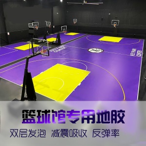 篮球场地胶室内儿童篮球馆训练pvc运动地板胶羽毛球场地胶垫
