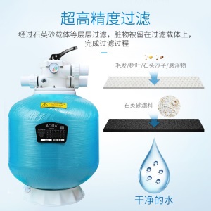 AQUA爱克游泳池沙缸过滤器循环过滤砂缸石英砂浴池鱼池砂缸水上乐园大型水循环处理泳池设备