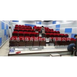 厂家定制活动看台 室内体育馆软包座椅 篮球场伸缩看台座椅生产