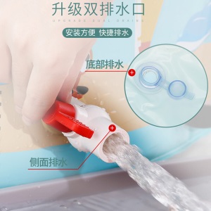 婴儿游泳池家用夹棉支架可调节浴桶宝宝游泳桶加厚保温室内婴儿泳池儿童洗澡桶免充气