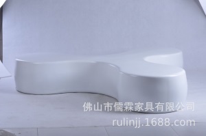 玻璃钢一体成形烤漆大型三叶草机场椅休闲等候椅商用艺术豪宅户外
