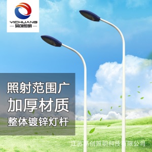 厂家定制3米5米6米10米户外路灯LED照明灯新农村高杆灯自弯道路灯