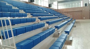 体育场塑料椅球馆电动伸缩看台座椅室外固定移动折叠礼堂剧场座椅