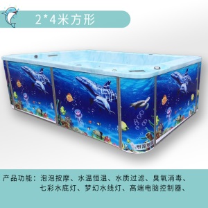母婴店游泳馆宝宝婴儿童大型拼接恒温游泳池全套设备亚克力商用F
