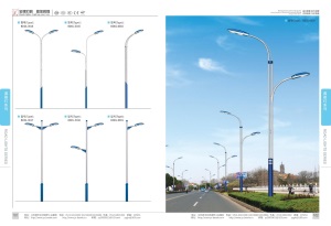 定制路灯球场道路异型灯杆6米8米太阳能智慧路灯杆生产厂家