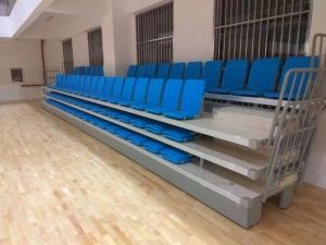 电动伸缩折叠 体育场看台座椅  室内伸缩座椅 移动靠背连排座椅