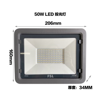 佛山照明LED投光灯 100W大功率泛光灯 防水户外照明广告牌照射灯