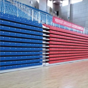 电动伸缩折叠 体育场看台座椅  室内伸缩座椅 移动靠背连排座椅