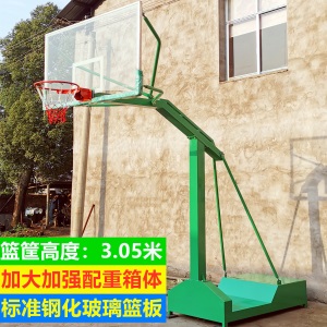户外篮球架室外成人标准家用固定单立柱埋地165-220圆管厂家直销