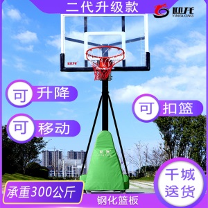 迎龙三代成人标准户外运动家用移动篮球架室外成年篮球框可升降