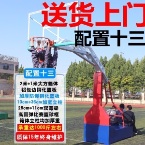 成人篮球架户外学校家用工程可升降加厚可移动篮球框加固落地式
