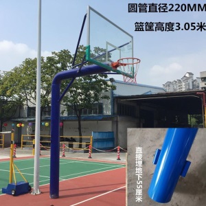 户外篮球架室外成人标准家用固定单立柱埋地165-220圆管厂家直销