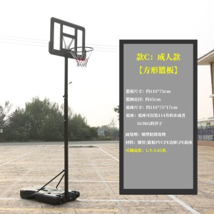 篮球架儿童可升降户外10岁家用青少年成年人可用移动室外篮球架