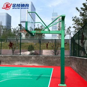 金陵 /JINLING 成人体育器GDJ-1AB 室外地埋式 固定单臂篮球架11232伸臂长2.25米  （不含运费