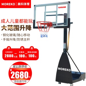 MOREKO球框标准成人青少年户外家用室内可升降移动儿童小孩篮球架