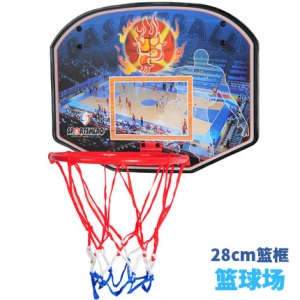 儿童挂式投篮篮板室内儿童篮球架小号木质篮球板铁28cm篮框