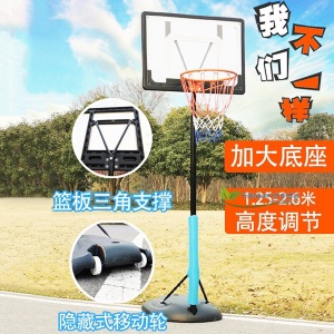 篮球架家用户外运动篮球框免打孔室内投篮架子标准可升降伸缩可移动便携式篮球框架可扣篮