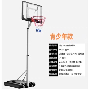 双航儿童家用篮球架子高度可调节篮球框孩子户外课移动篮球架投篮球框
