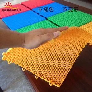 幼儿园户外悬浮地垫学校室内跑道体育操场防滑拼接式爬行塑料地垫