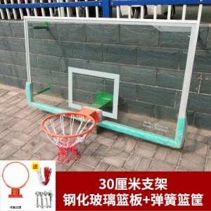 壁挂式篮球架标准篮球板钢化玻璃家用室内外篮板挂墙式篮球框户外