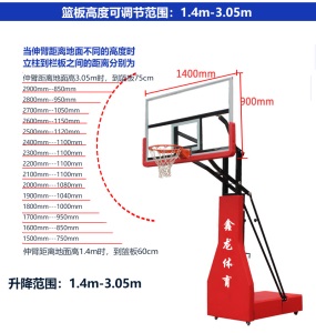 青少年篮球架成人户外家用训练比赛专业儿童标准篮框可升降移动式