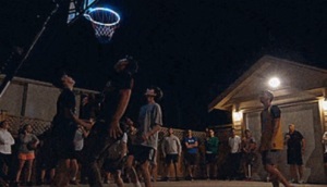 爆款篮筐灯太阳能感应变色夜光篮框灯进球灯条灯带LED篮球框灯