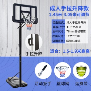 移动篮球架儿童户外室外训练成人青少年可升降小孩篮框家用幼儿园