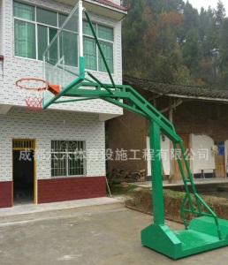 户外移动仿液压篮球架 凹箱室外篮球架 成人圆管单臂固定篮球架