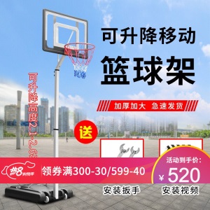 篮球架儿童户外 室内投篮架家用可升降篮筐落地式运动户外亲子大篮球框