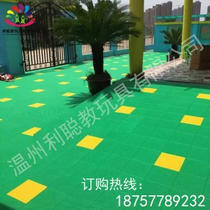 幼儿园户外悬浮地垫学校室内跑道体育操场防滑拼接式爬行塑料地垫
