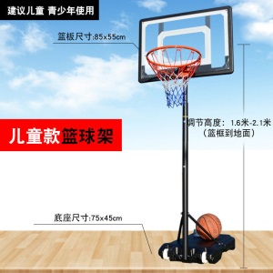 成人标准篮球架青少年可升降移动篮球框户外家用儿童幼儿园篮球架