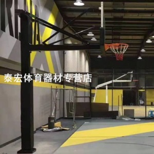 户外篮球架可升降成人标准室外地埋方管加强固定配钢化玻璃篮板厂