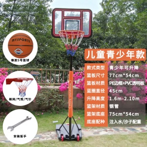 移动篮球架篮板儿童室内篮球框成人升降篮户外可扣青少年蓝球架