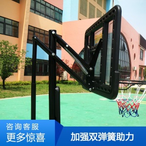 Powerkeep儿童篮球架家用 户外室外可升降可移动 幼儿园青少年成人 标准高度篮球框