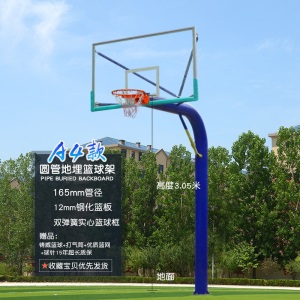 健伦 篮球架同款式学校操场广场小区俱乐部体育馆铸威 成人篮球架户外标准篮球架固定室外篮球架家用