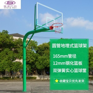 篮球架地埋 户外运动固定式 室外学校圆管家用 标准篮球架子SN6154