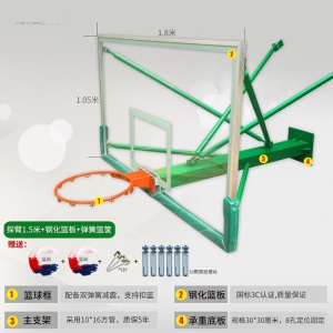 式篮球架标准篮球板钢化玻璃家用室内外篮板挂墙式篮球框户外定制