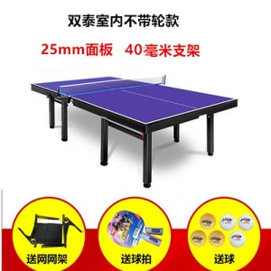 新款职业比赛赛事级品质双泰乒乓球桌标准室内折叠带轮乒乓球台室外乒乓球桌家用乓乓球桌
