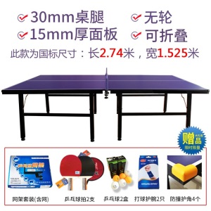 家用可折叠式乒乓球桌标准室内案子带轮比赛专用乒乓球台