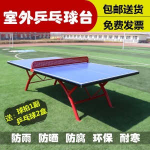 折叠式乒乓球台室外乒乓球桌球台 室外户外室内 标准家用学校 可折叠SMC防水防晒兵浜球桌台