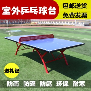 羚克(LINGKE)乒乓球桌户外室外标准SMC球台家用可折叠 钢板乒乓球台案子
