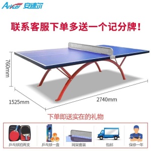 安速尔(Anxuer) 乒乓球桌室外乒乓球台户外标准乒乓球家用室内乒乓球桌可折叠移动乒乓球台钢板