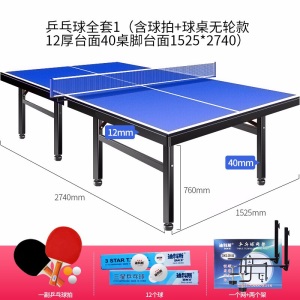 迪科斯 标准室内室外乒乓球桌家用可折叠简易可移动球案子