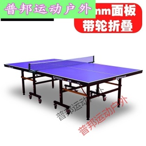 乒乓球桌室外可折叠带轮 乒乓球桌家用带轮228可折叠式201乒乓球台室内标准25案子