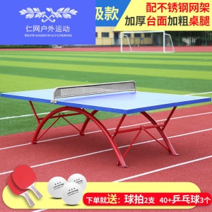 乒乓球桌室外 乒乓球台 标准家用smc户外防水防酸雨防晒学校球桌 钛钢款