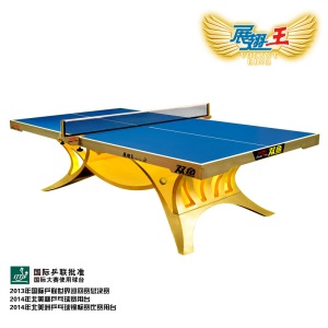 双鱼（DOUBLE FISH）展翅王黄金款大赛标准乒乓球台 乒乓球桌 ITTF认证  不带灯