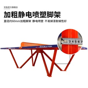 双鱼 室外标准乒乓球桌 加厚SMC  新颖V字下架 一年包退换