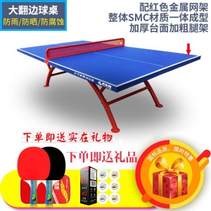 SMC标准室外乒乓球台户外防水防酸雨防晒彩虹乒乓球桌案子抗老化