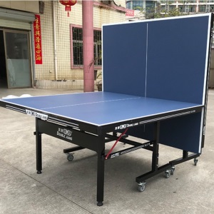 标准乒乓球桌家用带轮可折叠式乒乓球台室内标准乒乓球案子 型号SJ220
